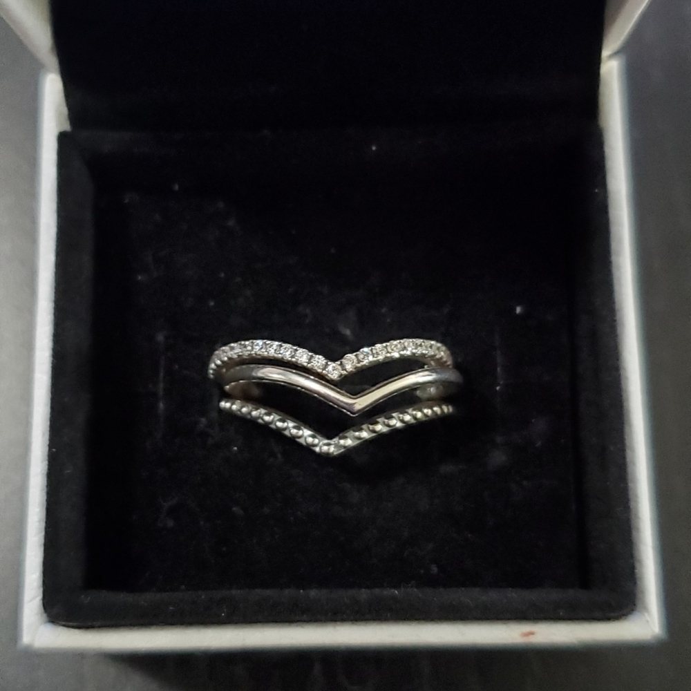 Pamdora Stackable wishbone rings